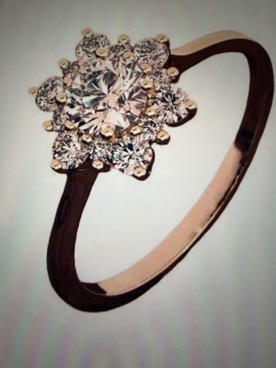 Jewelry - White Sapphire Snowflake Flower Ring: 18kt Rose Gold Filled